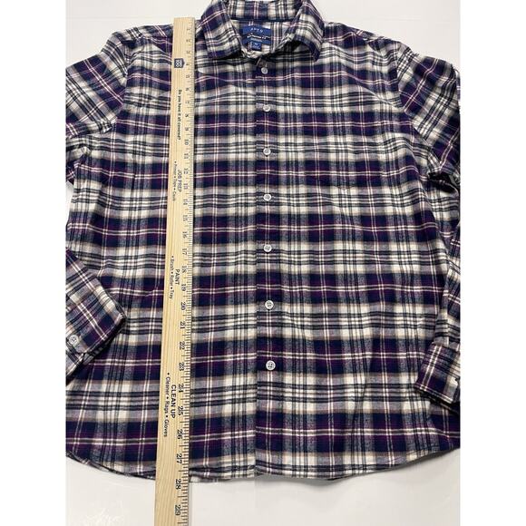 Apt. 9 Premier Flex Untucked Fit Men’s Small Button Up Shirt- Purple/Blue Plaid - Picture 3 of 7